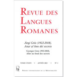 Revue des Langues Romanes Tome 126 n° 1