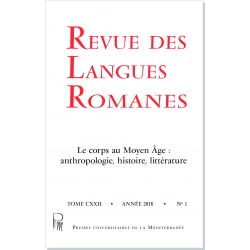 Revue des Langues Romanes Tome 122 n° 1