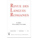 Revue des Langues Romanes Tome 118 n° 2