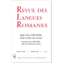 Revue des Langues Romanes Tome 126 n° 1